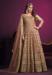 Picture of Statuesque Net Tan Anarkali Salwar Kameez