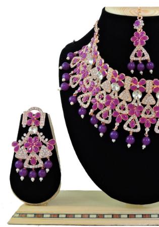 Picture of Well Formed Purple Necklace Set