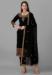 Picture of Marvelous Georgette Black Straight Cut Salwar Kameez