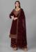 Picture of Grand Georgette Maroon Straight Cut Salwar Kameez