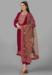 Picture of Shapely Silk Maroon Straight Cut Salwar Kameez