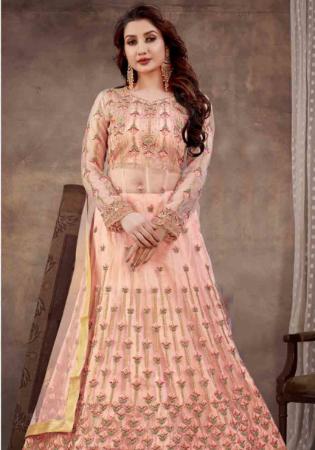 Picture of Enticing Net Thistle Anarkali Salwar Kameez