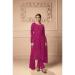 Picture of Net Medium Violet Red Straight Cut Salwar Kameez