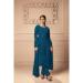 Picture of Ravishing Net Navy Blue Straight Cut Salwar Kameez