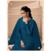 Picture of Ravishing Net Navy Blue Straight Cut Salwar Kameez