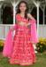 Picture of Well Formed Chiffon Deep Pink Kids Lehenga Choli