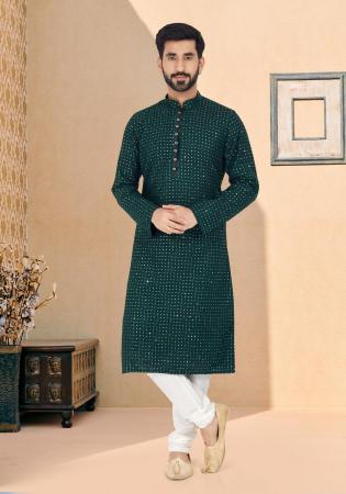 Picture of Ideal Silk Sea Green Kurtas