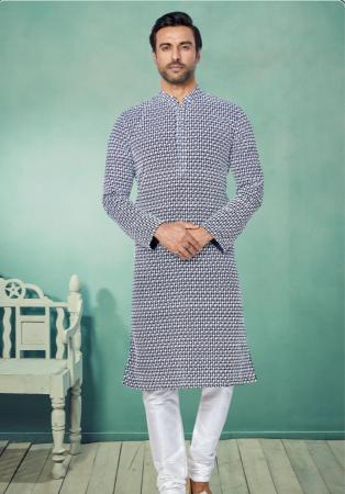 Picture of Beauteous Silk Light Blue Kurtas