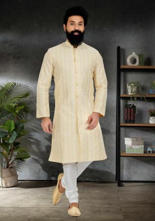 Picture of Classy Silk Tan Kurtas