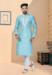 Picture of Shapely Silk Light Steel Blue Kurtas