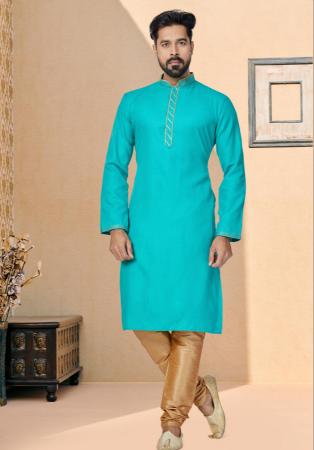 Picture of Radiant Silk Dark Turquoise Kurtas