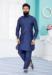 Picture of Excellent Silk Dark Slate Blue Kurtas