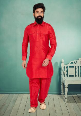 Picture of Grand Silk Crimson Kurtas