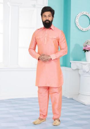 Picture of Charming Silk Pink Kurtas