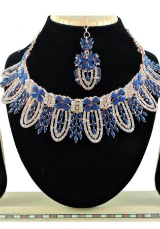 Picture of Shapely Navy Blue Necklace Set