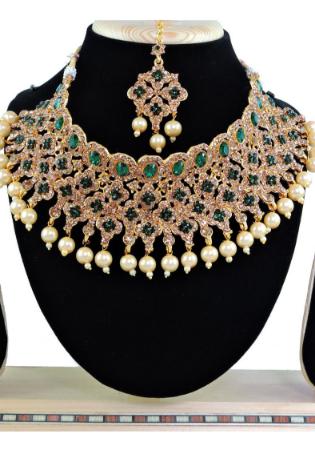 Picture of Enticing Dark Khaki Necklace Set