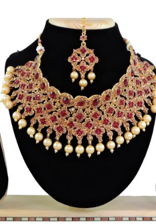 Picture of Superb Dark Khaki Necklace Set