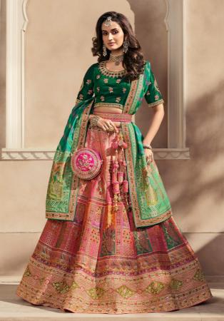 Picture of Magnificent Georgette Dark Sea Green Saree