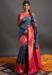 Picture of Ravishing Silk Dark Slate Grey Saree