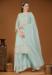 Picture of Georgette Powder Blue Straight Cut Salwar Kameez