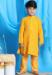 Picture of Shapely Georgette Golden Kids Kurta Pyjama