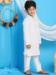 Picture of Nice Georgette White Kids Kurta Pyjama