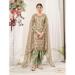 Picture of Fascinating Net Tan Straight Cut Salwar Kameez