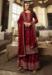 Picture of Delightful Georgette Maroon Straight Cut Salwar Kameez