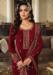 Picture of Delightful Georgette Maroon Straight Cut Salwar Kameez