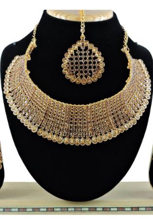 Picture of Taking Dark Khaki Necklace Set