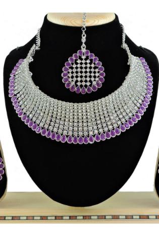 Picture of Classy Plum Necklace Set