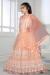 Picture of Comely Net Dark Salmon Kids Lehenga Choli