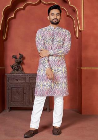 Picture of Superb Cotton Slate Grey Kurtas