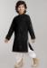 Picture of Alluring Georgette Black Kids Kurta Pyjama