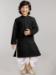 Picture of Alluring Georgette Black Kids Kurta Pyjama