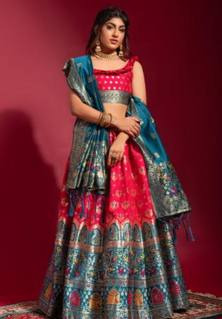 Picture of Pleasing Silk Light Coral Lehenga Choli