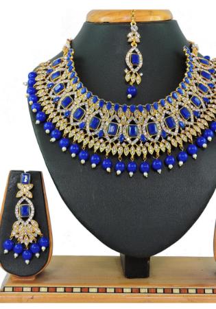 Picture of Pretty Midnight Blue Necklace Set