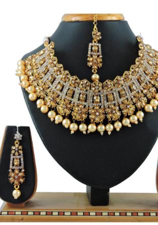 Picture of Pleasing Dark Khaki Necklace Set