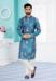 Picture of Graceful Silk Steel Blue Kurtas