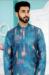 Picture of Graceful Silk Steel Blue Kurtas