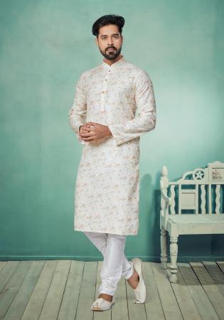 Picture of Pleasing Silk Thistle Kurtas