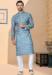 Picture of Sublime Silk Cadet Blue Kurtas