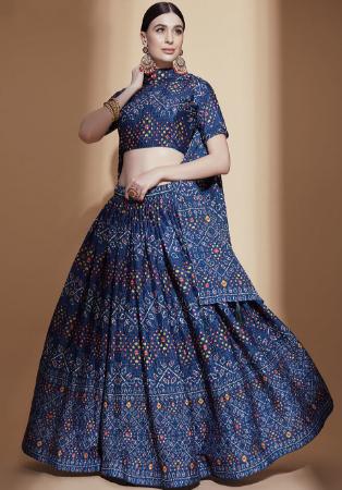 Picture of Taking Chiffon Dark Slate Blue Lehenga Choli