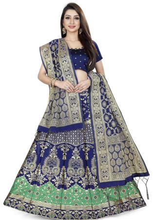 Picture of Charming Silk Dark Slate Blue Lehenga Choli