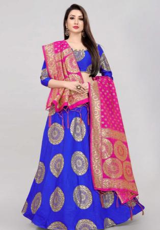 Picture of Fascinating Silk Blue Lehenga Choli