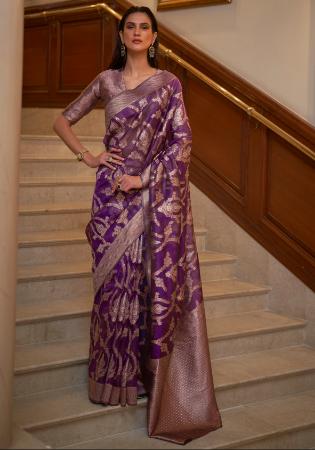 Picture of Sublime Organza Purple Saree