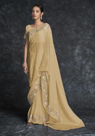 Picture of Magnificent Organza Tan Saree