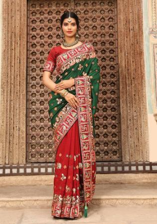 Picture of Fine Silk Dark Slate Grey Saree