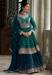 Picture of Georgette Dark Green Straight Cut Salwar Kameez