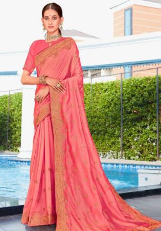 Picture of Alluring Georgette Pink Saree